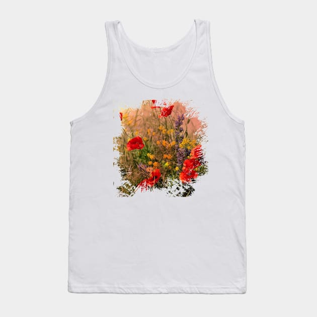 Red poppy. Wildflowers Tank Top by CatCoconut-Art